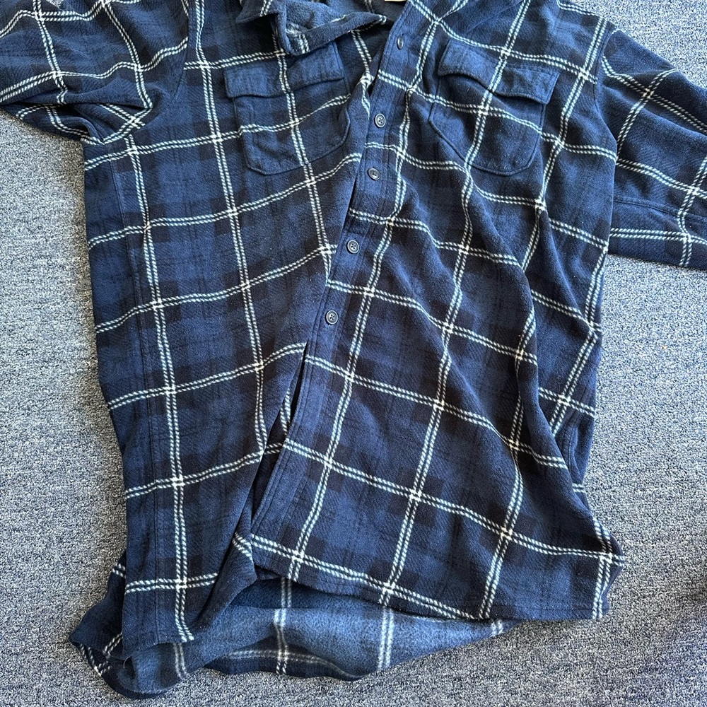 Men's Blue Plaid Shirt